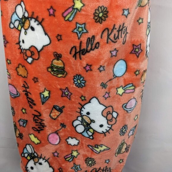 Sanrio Hello Kitty Orange Throw Blanket - Picture 5 of 5